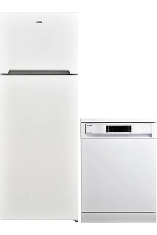 Vestel NF52111 Buzdolabı + BM 4212 Bulaşık 2'li Beyaz Eşya Seti