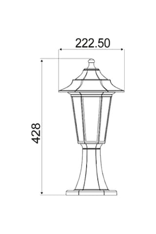 Horoz Begonya - 1 Set Üstü Bahçe Armatürü ( Siyah )