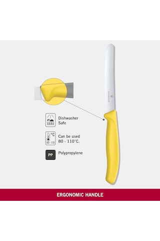 Victorinox Vt 6.7836.l118 Swiss Classic Sarı Tırtıklı Domates Sosis Bıçağı 11 Cm Genel