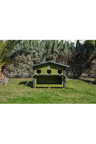 3 Yuvalı Mamalıklı Kedi Evi