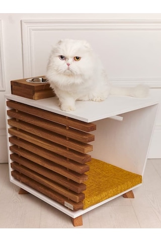 Hem Sehpa Hem Kedi/küçük Köpek Evi - İskandinav Tarzı Mobilya