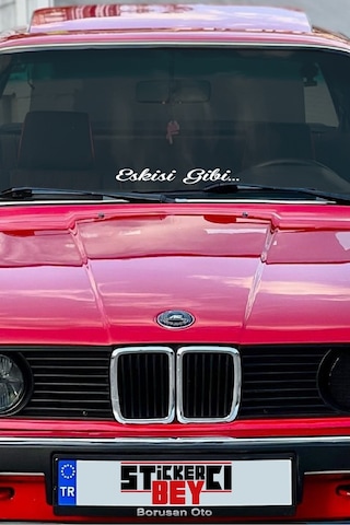 Eskisi Gibi Arka Cam Yazısı Sticker Beyaz 25 3 Cm
