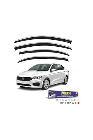 Fiat Egea Kromlu Cam Rüzgarlığı Niken 2016+ Sonrası Uyumlu