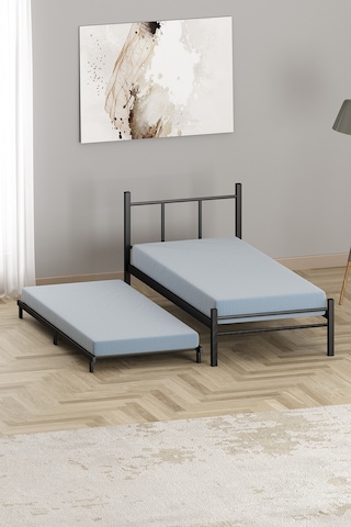 Mobpazar Yavru Metal Karyola 80 x 180 CM Siyah