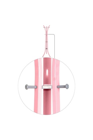 Perilla Metal Lobby 360 Ayaklı Portmanto Askılık Pembe 40 Cm 185 Cm Pembe