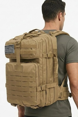 Single Sword 50l Taktik Sırt Çantası Su Geçirmez Askeri Outdoor Kamp Dağcı Çanta Bej