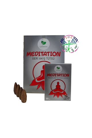 Meditation - Meditasyon Özel Aromalı Geri Akış Backflow Özel Aromalı Tütsü 10 Adet Konik Tütsü Geri