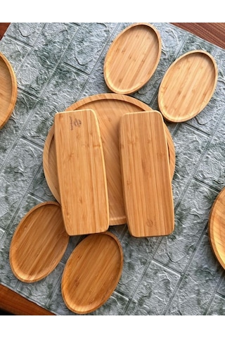 Atbyhome Bambum 9 Parça Kahvaltı Takımı Kahvaltılık Ahşap