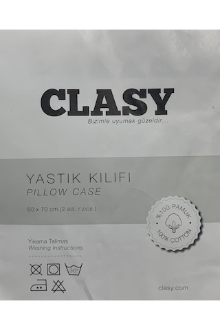 Clasy Ranforce 2 Adet Yastık Kılıfı Hena Desenli Çok Renkli