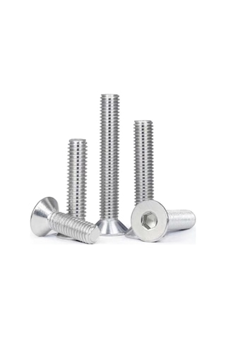 Havşa Başlı İnox İmbus 10.9 Dın 7991 A2 Paslanmaz Çelik Civata M4x40 Mm 20 Adet