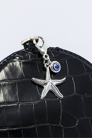Metal Deniz Atı Nazar Boncuğu Klipsli Küçük Charm Anahtarlık Cüzd 31980758