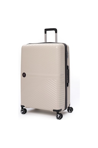 4 Lü Valiz Seti Elatae Exclusive Pro Polipropilen Kırılmaz Büyük - Orta - Kabin Boy Ve Makyaj Bej - Antrasit 5239