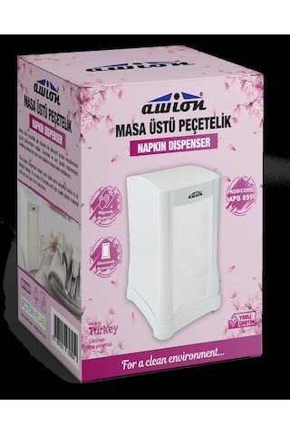 Üçtem Plastik Masaüstü Peçetelik Beyaz Çok Renkli