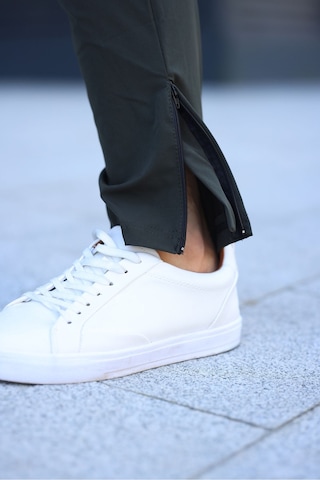 Erkek Haki Baggy Eşofman Altı Fermuarlı Paça Kaliteli Paraşüt Kumaş Haki