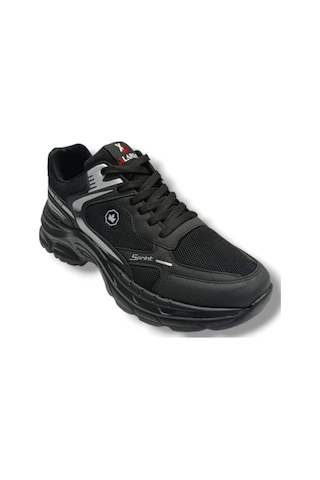Wanderfull 4334-26 Anorak Bağcıklı Erkek Sneaker Siyah Gümüş 45-47