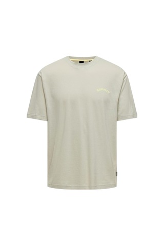 Only Erkek T-shirt 22029519 Onsmervyn Lıfe Rlx Summer Sarı