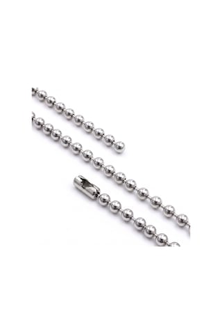 Premium Parlak Ve Şık Damla Erkek 316l Çelik Kolye 6mm 55cm 3183eck049 - Gümüş Renk