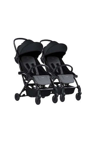 Bumprider Connect Ikiz Bebek Arabası / Black - Grey Melange Black - Grey Melange