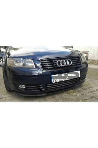 Audi A3 8P 2003-2012 Cupra R Uyumlu Ön Lip Mat Siyah Ön Tampon Lip  (Sts Oto Aksesuar) (01)