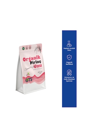Ots Organik Pirinç Unu 500 gr (Organik Sertifikalı, Pestisit Analizli)