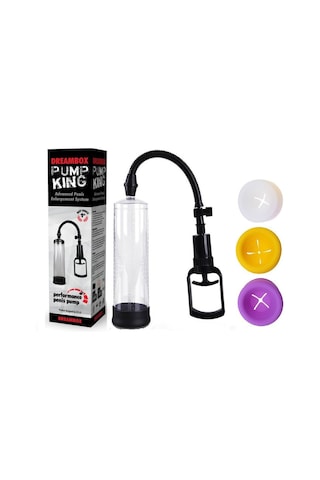 Hızlı Express Dreambox Süper Vakum Penis Pompası+ 3 Adet Renkli Silikon Başlık