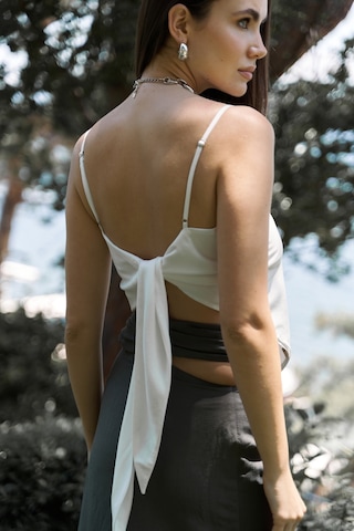 Mai Collection Mai Studios Co. Alytih Üçgen Detay Ekru Crop Ekru