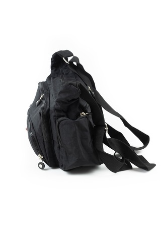 Krinkıl / Klinkır Su Geçirmez Kumaş Çok Gözlü Çapraz Kol Ve Omuz Postacı Çantası 116g Siyah