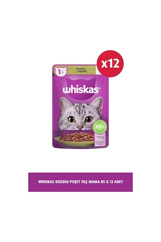 Whiskas Kuzulu Poşet Kedi Yaş Mama 85 G 12x