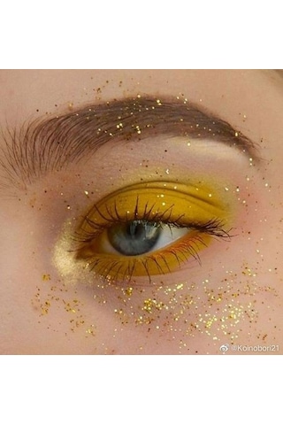 Artikel Ay ve Yıldız Desenli Party Glitter Makyaj Simi Gold 5 ML