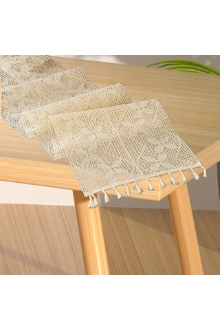 Suntek Ev Partisi Festivali Için Masa Koşucu Fotoğraf Sahne