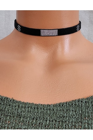 Harmel Jewelry Miyuki Dokuma Choker Siyah