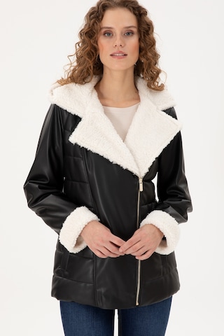 U.s. Polo Assn. Kadın Siyah Deri Mont-kaban 50297225-001 001sıyah