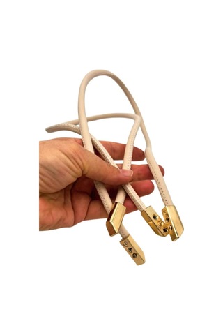 Çanta Aksesuar 60 Cm Krem Renk Trend Model Çift Çanta Sapı