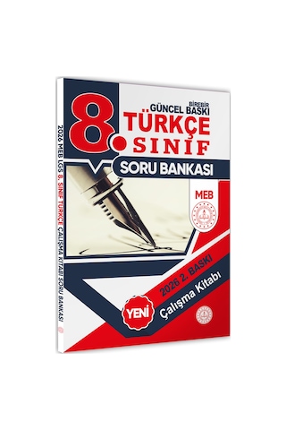 2026 8.Sınıf LGS Türkçe MEB Çalışma Kitabı Soru Bankası (Renkli Baskı A4 Boyutlu) BASKI ÜCRETİ