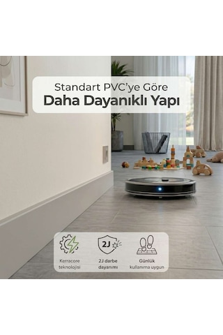 Espumo Kompozit Süpürgelik 8 cm Açık Gri | Suya Dayanıklı Parke Duvar Süpürgelik 2,40 m ESP202
