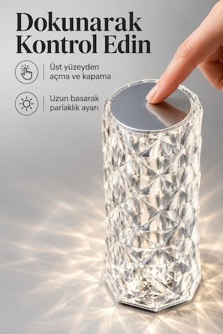 Komodin Lambası Usb Şarjlı Dokunmatik Parlaklık Ayarlı Diğer