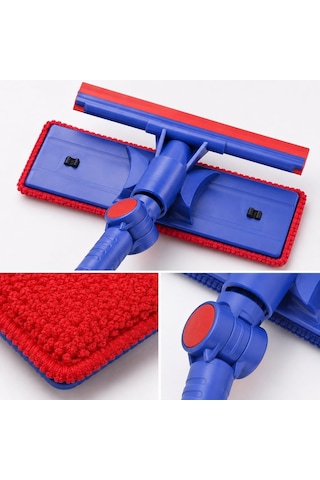 Teleskopik Cam Silme Mop Ve Çekçek Aparatı Çift Taraflı Mikrofiber Temizleme Başlığı, Uzayan Saplı Cam Sileceği Pencere, Ayna, Duşakabin, Vitrin Ve Araç Camı İçin Çok Renkli