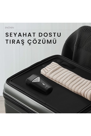 Enchen K3 Siyah Taşınabilir Seyahat Boy Mini Şarjlı Tıraş Makinesi