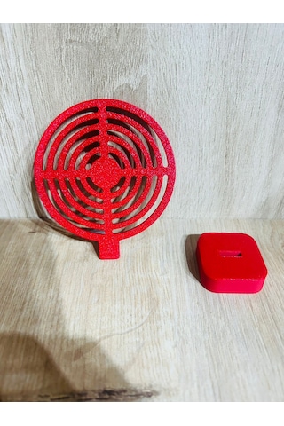 Hedef 9 Cm Kırmızı Renk + 21 Paket Plastik Boncuk Karışık