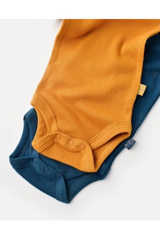 Rebebe Babycosy Modal 2 Li Kısa Kollu Bebek Badi - Bebek Body - Csym1121 (544635101) Mavi - Safran