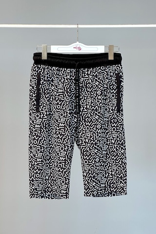 Desenli Erkek Şort Kapri Mayo Rks-06 Remsa Mayo Siyah