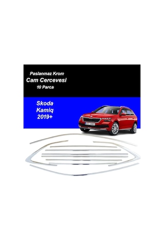 Skoda Kamiq 2019 Tamtur 10 Parça Krom Cam Çıtası