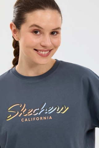 Skechers Crop Graphic Kadın Tişört Gri