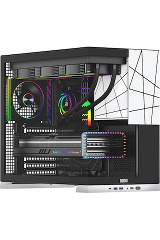 Dragos Prizma 5x Argb Fan Type-c 750w 80+ Bronze Pcıe 5.1 Atx 3.0 Atx Mid Tower Kasa Beyaz