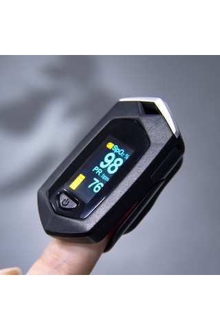 Sones Taşınabilir Pulsioximetro Parmak Spo2 Nabız Oksimetresi Siyah