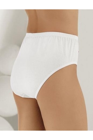 6 Lı Paket Şahinler Bayan Pamuklu Penye Külot Beyaz B018 001