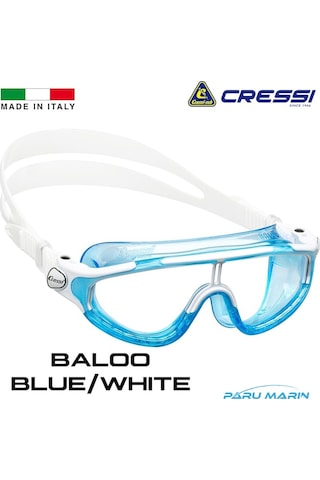 Parumarin Cressi Baloo 2-7 Yaş Mavi / Beyaz Deniz Gözlüğü