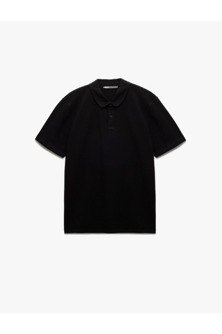 Koton Pamuklu Regular Fit Kısa Kollu Polo Yaka Tişört Siyah 5sam10027mk SIYAH