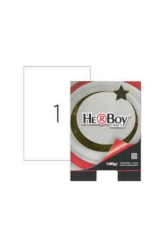 Herboy Hb 1000 210mmx297mm Beyaz Lazer Etiket