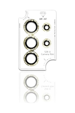 Samsung Galaxy Uyumlu S26 Ultra İçin Ipg Prolens Kamera Lens Koruyucu Elmas Taş Çerçeveli, Kırılmaz Cam Altın